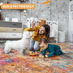 9x12 Area Rugs for Living Room Washable Bedroom Dining Room Colorful | Modern - Image 8