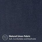MIULEE Decorative Linen Pillow Covers 26x26 Inch Navy Blue | Boho Farmhouse​ - Image 2