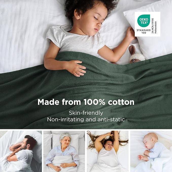 Bedsure GentleSoft 100% Cotton Blanket King Size - Image 2