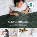 Bedsure GentleSoft 100% Cotton Large Throw Blanket - Image 2