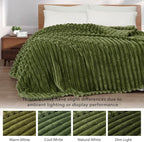 Exclusivo Mezcla Striped Queen Size Fleece Blanket - Image 3