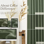70 Inches Wide Olive Green Linen Curtains - Image 3