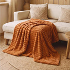 Bedsure Soft Burnt Orange Throw Blanket - Image 8