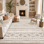 cotiled Boho 9x12 Area Rug for Living Room: Large Moroccan Washable Rug | Stain by COTILED