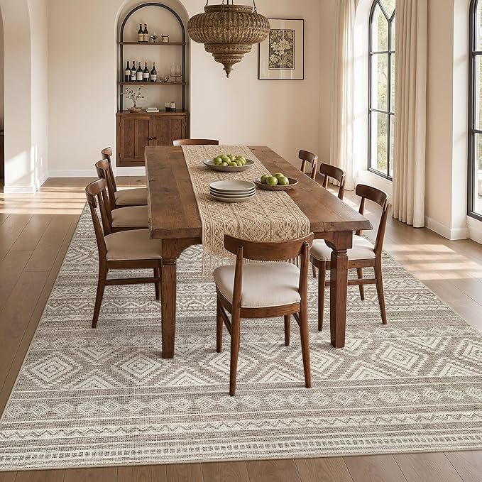 cotiled Boho 8x10 Area Rugs for Living Room: Large Moroccan Washable Rug | - Image 6