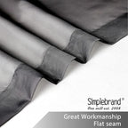 Simplebrand Black Sheer Curtains 63 Inch Length 2 Panels, Rod Pocket Solid - Image 6