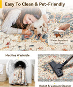 RELEANY Washable Area Rug, Runner 3'x6', Water Repellent, Pet Friendly - Image 5