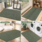 BEQHAUSE Dirt Trapper Door Mat 24" x 36", Non-Slip Washable Doormats, Low - Image 8