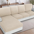 H.VERSAILTEX Sectional Couch Covers 1 Piece Chaise Slipcover L Shape Separate by HVERSAILTEX