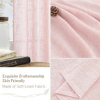 Pink Linen Curtains 54 Inch Length - Image 6