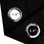 Black Thermal Blackout Curtains/52 x 54 Inch/Set of 2 Panels Room Darkening - Image 6