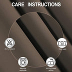 Chocolate Brown Blackout Curtains 40 x 63 Inch Length/Set of 2 Curtain - Image 4