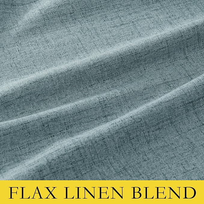 NICETOWN Skylark Blue 100% Blackout Short Curtains 63" Long - Image 9