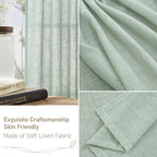 Faux Linen Curtains 63 inches Long - Image 6