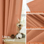 Terracotta Linen Curtains 72 inches Long - Image 7