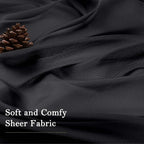 Black Sheer Curtains 84 Inches Long 2 Panels, Balance Light & Privacy Bedroom - Image 8
