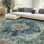 RELEANY Washable Area Rug, Large 9'x12', Water Repellent, Pet Friendly - Image 2