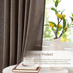 RYB HOME Linen Semi Sheer Curtains - Image 2