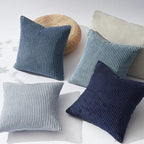 Topfinel Decorative Throw Pillow Covers Dusty Blue Navy Series 18x18 Inch Set - Image 4