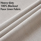 MIULEE 100% Blackout Linen Curtains - Image 5