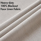 MIULEE 100% Blackout Linen Curtains - Image 2