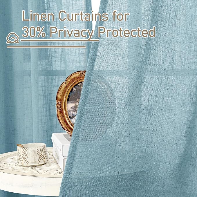 Living Room Linen Curtains 95 Inch - Image 5