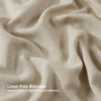 Vision Home Sand Pinch Pleated Full Blackout Curtains Linen Blended Room - Image 5