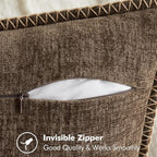 MIULEE Decorative Euro Sham Pillow Covers 24x24 Inch Brown 2 Pack | Farmhouse - Image 7