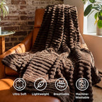 Bedsure Soft Chocolate BrownThrow Blanket - Image 5