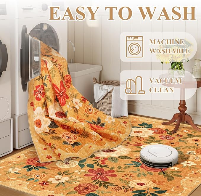 DUKINO 2.6x8 Runner Rug, Washable Runner Rug - Image 8