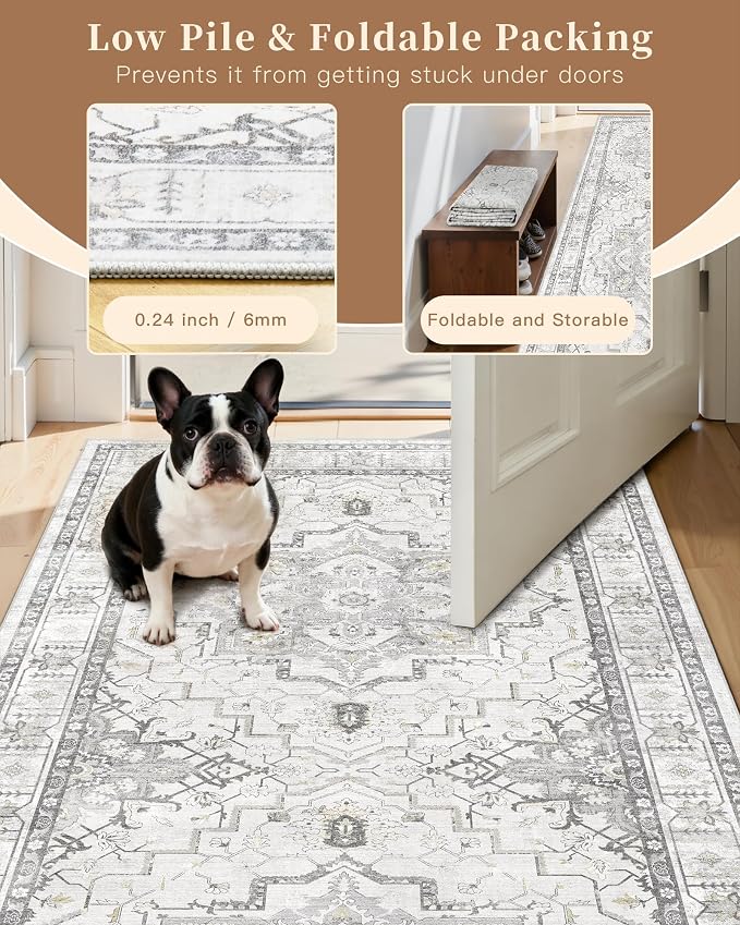 Madane Hallway Runner Rug 2x5 Washable Entry Rugs Non-Slip, Soft Low-Pile - Image 6