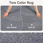 2x8 Grey Blue/White Runner Rug Washable Non-Slip - Image 9