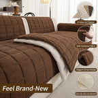 Velvet Couch Covers for Sectional Sofa Washable, Non-Slip L Shaped Sectional - Image 4