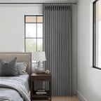 Dark Grey Pleat Semi Sheer Curtains 96 Inches Long - Image 6