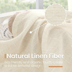 BGment Beige Linen Curtains 48 Inch Length - Image 3
