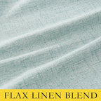 NICETOWN Seafoam Green Thick Linen Blend 100% Blackout Curtains - Image 9