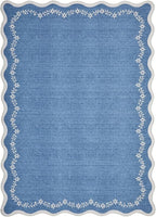 GarveeHome 3x5 Scalloped Washable Area Rug Non Slip Bedroom Entryway Rug | Soft - Image 4
