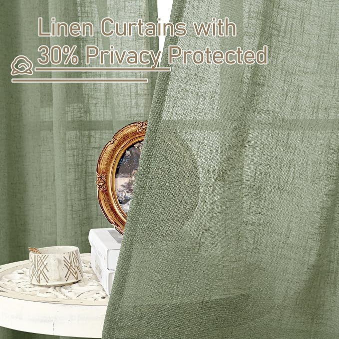 Short Linen Curtains 40 inches Long - Image 5