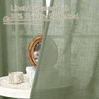 Sheer Linen Curtains 63 inches Long - Image 5