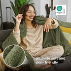 Bedsure Soft Twin Blanket for Bed Decor Gifts Moss 60"x80" | Birthday Gifts for - Image 4