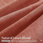 Extra Long Terracotta Pleated Linen Curtains 120 Inches Long Firebrick | Light - Image 3