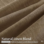 Dutch Cocoa Pinch Pleat Linen Curtains 96 Inches Long 60 Inch Wide 1 Panel | - Image 2