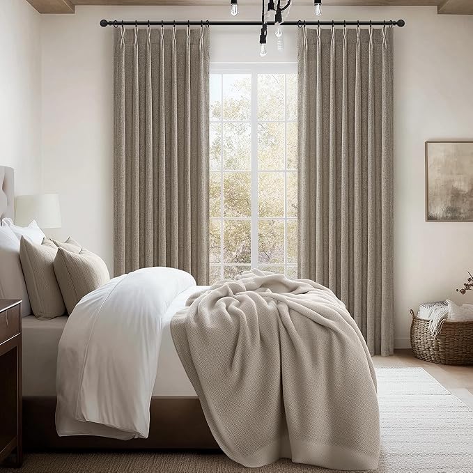 Memory Shape Pinch Pleated 86 Inch Curtains 2 Panels Set - Image 6