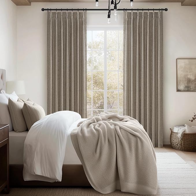 Custom Memory Shape Pinch Pleated 78 Inch Dining Room Curtains 2 Panels Set - Image 7