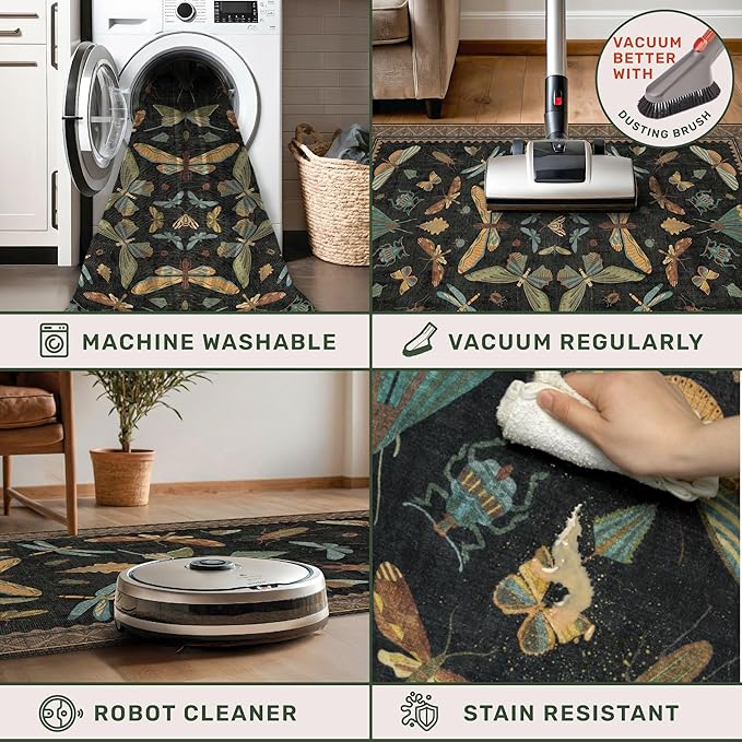 5x8 Black Rug for Bedroom - Image 4