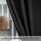 Pitalk 102 Inch Long Curtains Black - Image 4