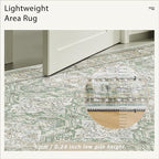 Soalmost 5x7 Area Rug Low Pile Washable Trendy Faded Style Rug, Foldable Stain - Image 7