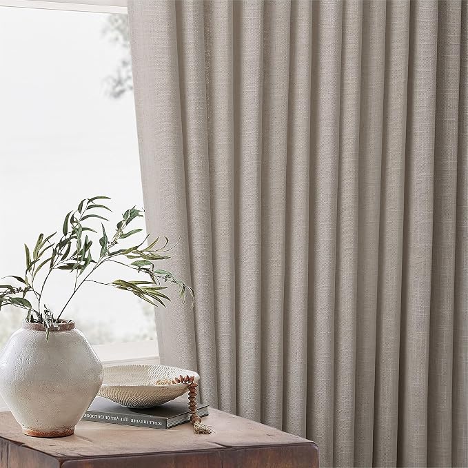 Burlywood Birch Linen Pinch Pleated Curtains 120 Inches Long | Pleated Drapes - Image 8