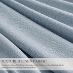 100 Inch Blackout Pinch Pleated Thick Linen Curtains 2 Panel Set | 100% Black - Image 5