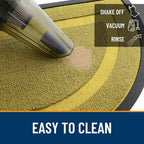 OLANLY Half Circle Front Door Mat Outside 71x23 All-Season Rubber Doormat | - Image 5